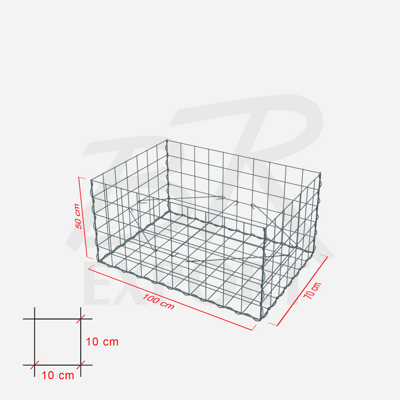 Gabionový koš 100 x 70 x 50 cm 